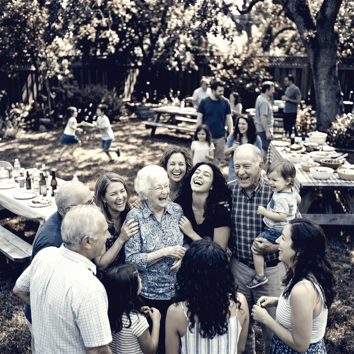 Duotone Blue photo filter example