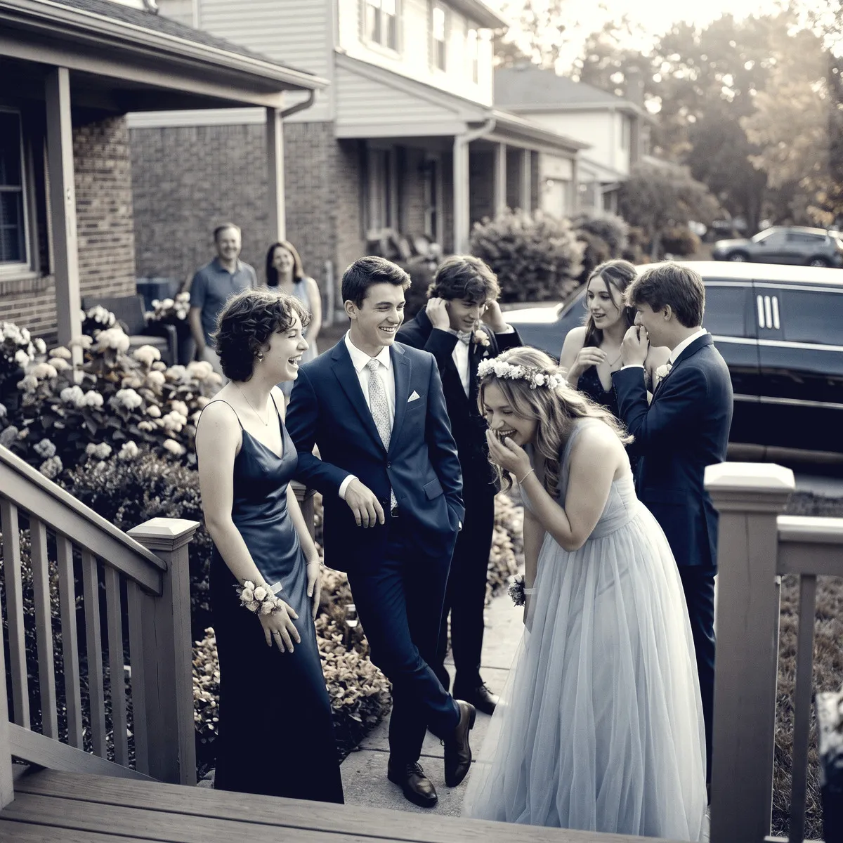 Duotone Blue photo filter example
